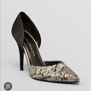 Pointed D'Orsay Brocade Evening Parisian High-Heel